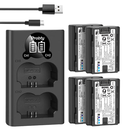 Batterie Probty 2600mAh NP-W235 NP W235 + chargeur double pour Fujifilm X-T5 X-T4 GFX 100S X-H2S GFX 50S II VG-XT4 Grip