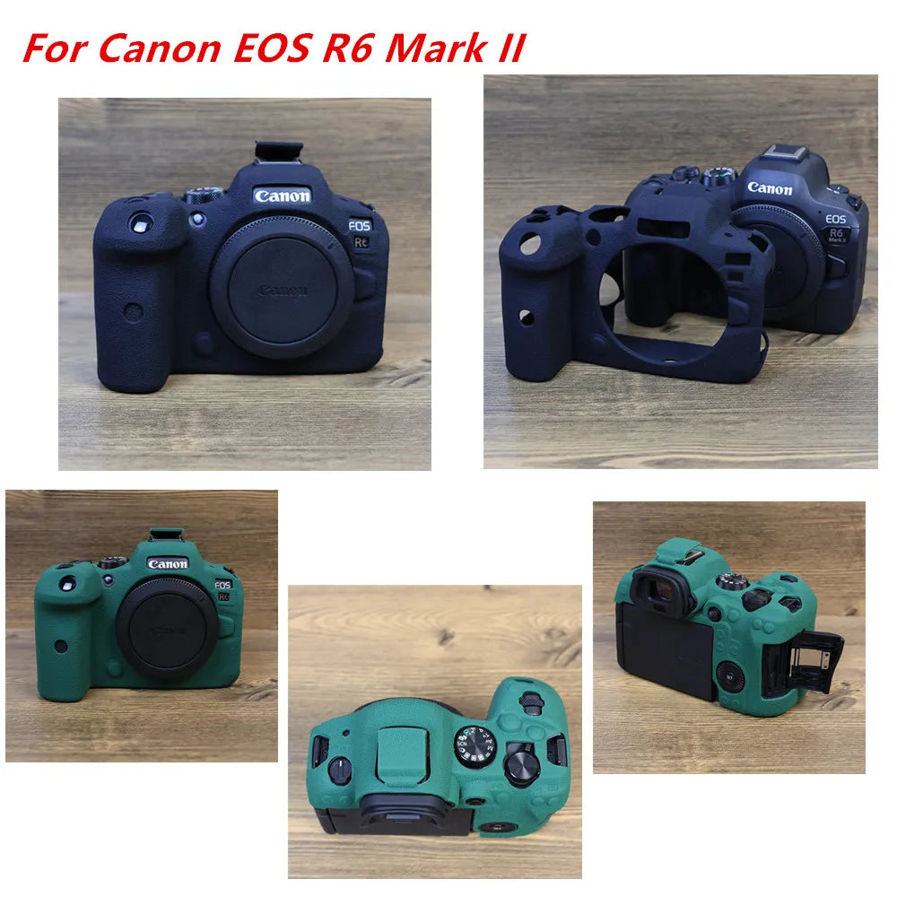 Housse silicone de protection anti-choc pour Canon EOS R100 R6 Mark II R6II R10 R7 R5 RP R 60D 77D