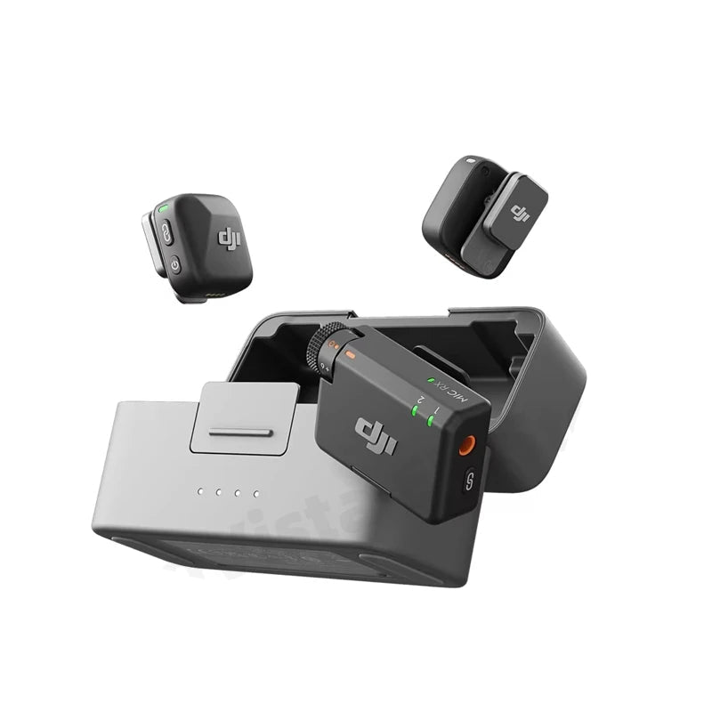 Microphone professionnel DJI Mini 2TX 1RX avec étui de charge