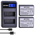 Batterie + chargeur double LP-E10 LP E10 LPE10 pour Canon EOS 1100D 1200D 1300D Kiss X50 X70 X80 Rebel T3 T5 T6...