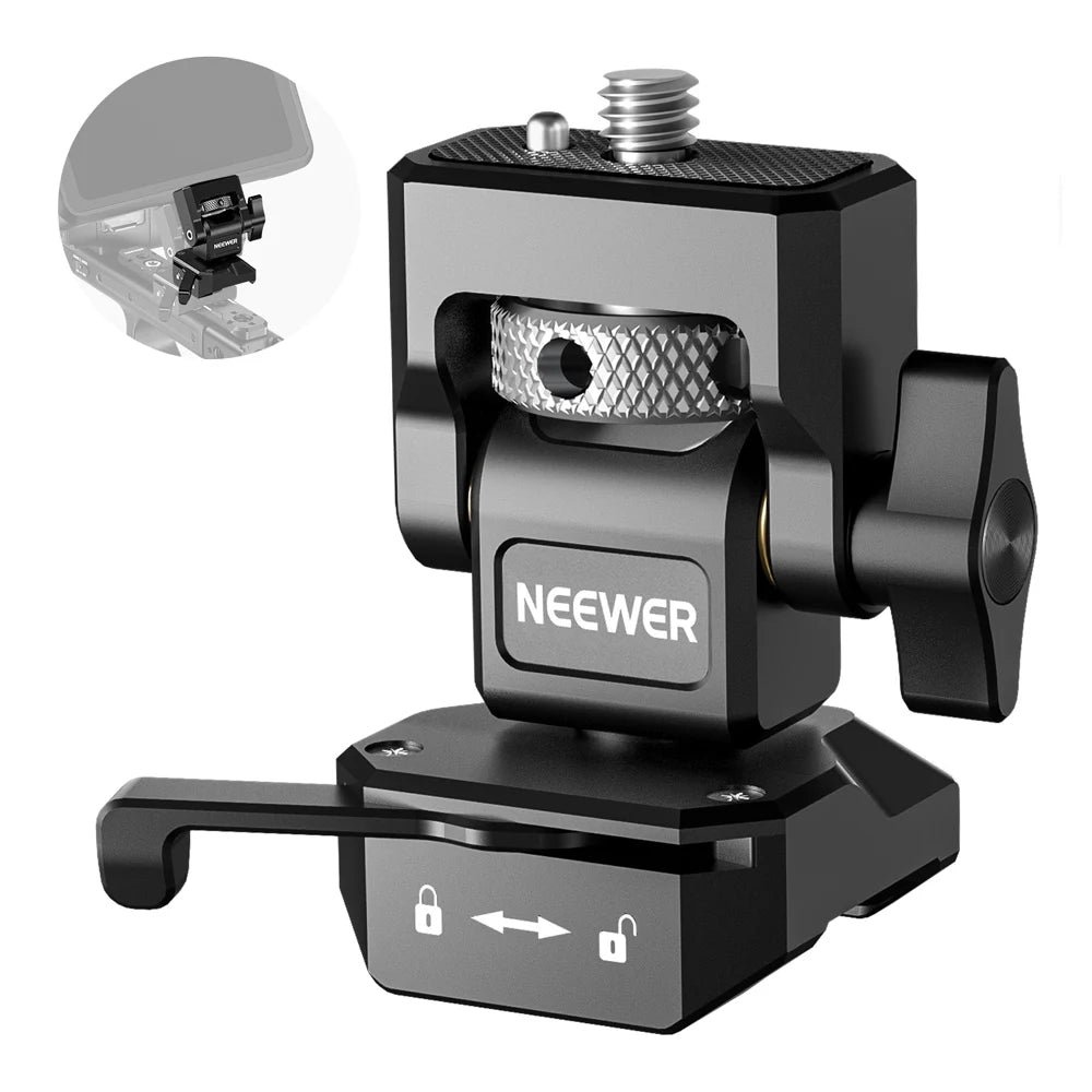 Pince réglable pour fixer un moniteur sur la fixation flash Neewer Anti-torsion, vis 1/4 pouces