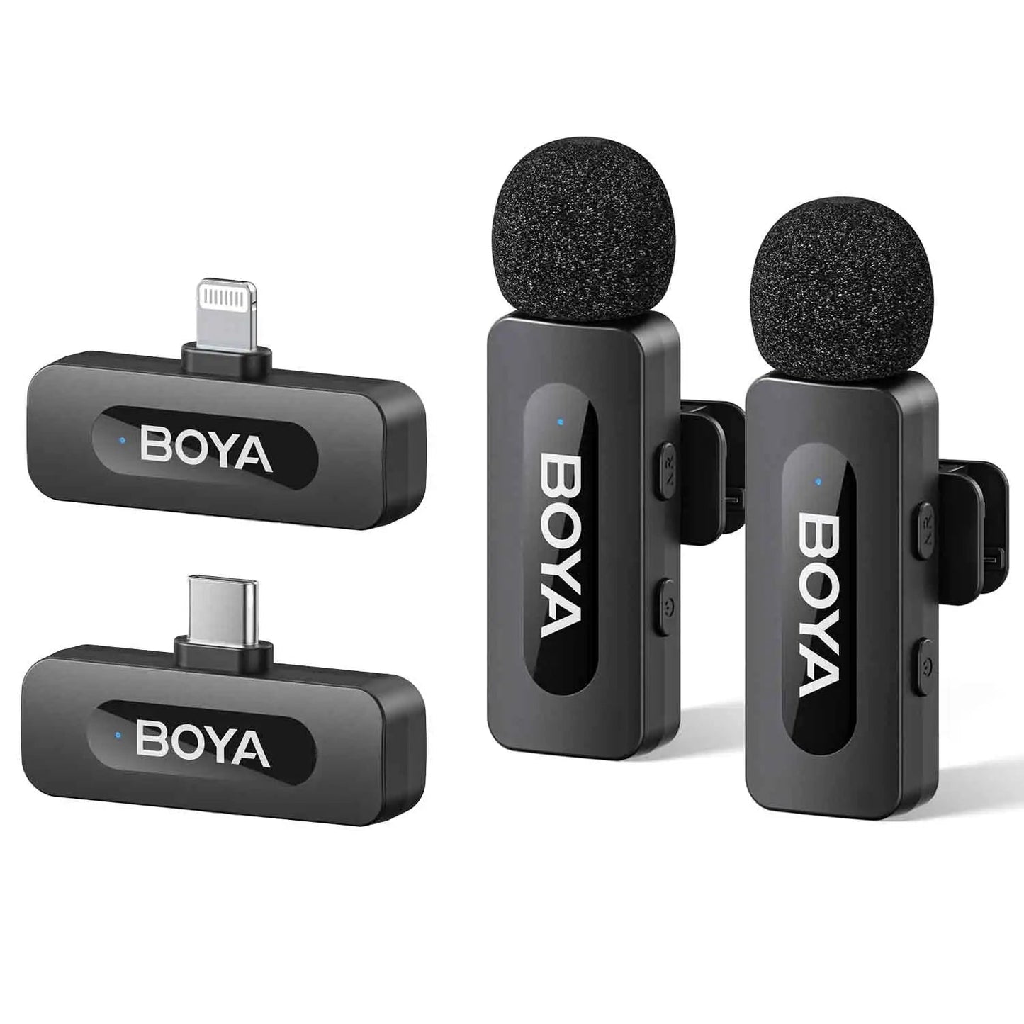 Mini Microphone Lavalier professionnel sans fil BOYA BY-V pour iPhone, iPad, Android, reflex, caméra, diffusion en direct, enregistrement de jeu, Interview, Vlog...