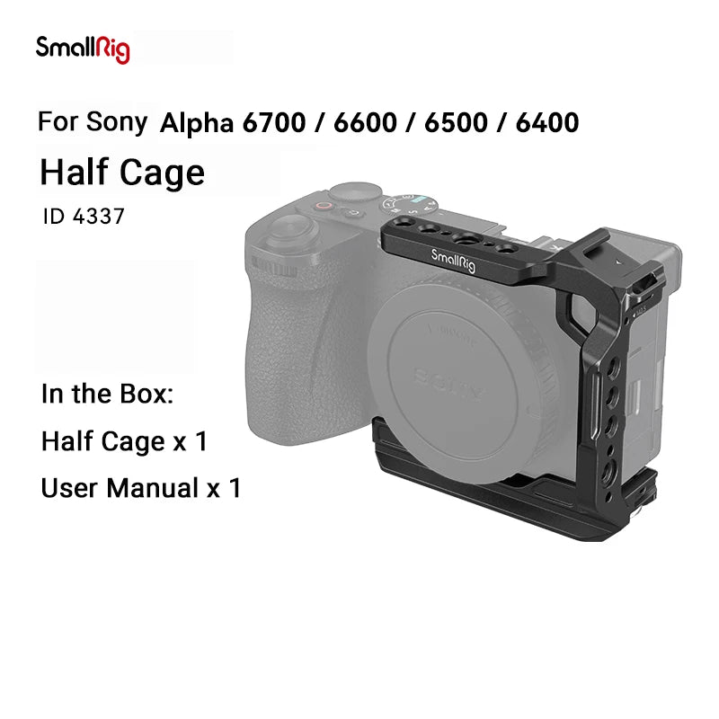 Cage SmallRig pour Sony Alpha 6700 Plaque de fixation rapide intégrée pour Arca avec serre-câble pour HDMI