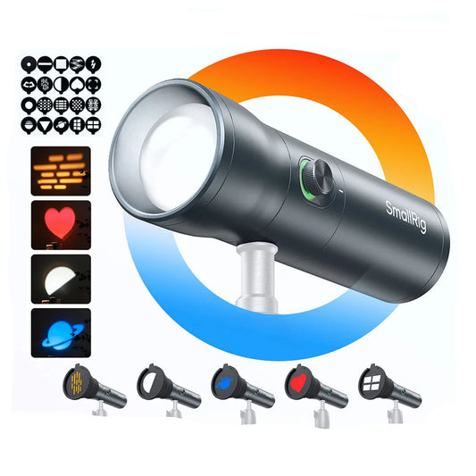 Lampe de poche pour photographie 4 couleurs SmallRig RF 10C 4634 RGB LED 7500 mAh lumière ambiante de remplissage avec 20 filtres de lumière à motifs, vidéo