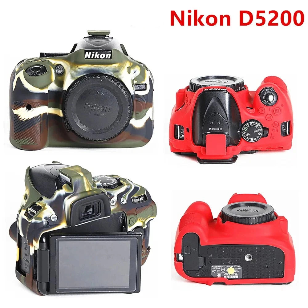 Housse silicone de protection anti-choc pour Nikon Z6II Z7II Z30 D850 D780 D750 D600 D610 D5200 D7100 D7200 D810 D810A