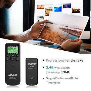 Télécommande intervallomètre AODELAN – minuterie sans fil WTR-2, pour appareil photo Canon, Nikon, Sony, Fujifilm, Panasonic C6, C8, N8, N10, S6, S8, O6, P6