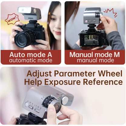 Flash rétro JINBEI HI-5 GN16 Speedlite 6000 ± 200K, 7 recycleurs, universel pour canon, Nikon, Sony, Fuji