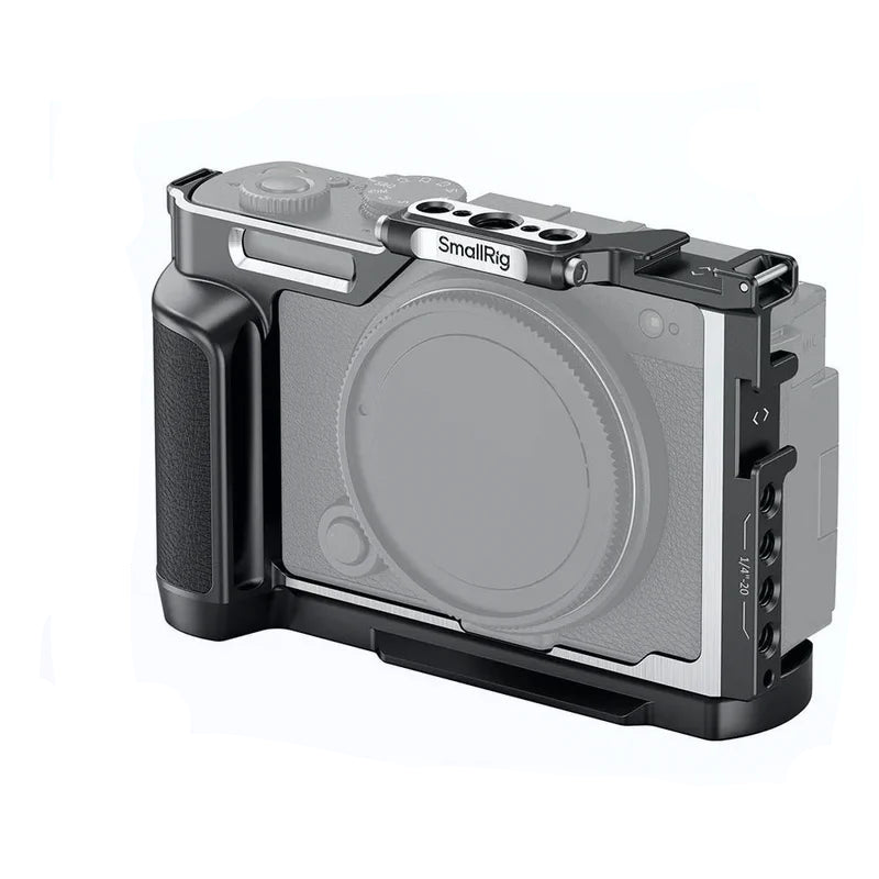 Cage SmallRig 4515 pour Panasonic LUMIX S9, avec poignée en bois et plaque à dégagement rapide Arca-swiss pour trépied de type Arca