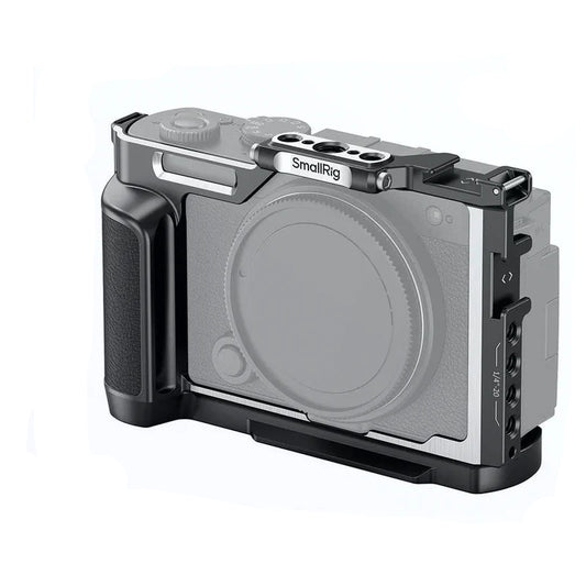 Cage SmallRig 4515 pour Panasonic LUMIX S9, avec poignée en bois et plaque à dégagement rapide Arca-swiss pour trépied de type Arca