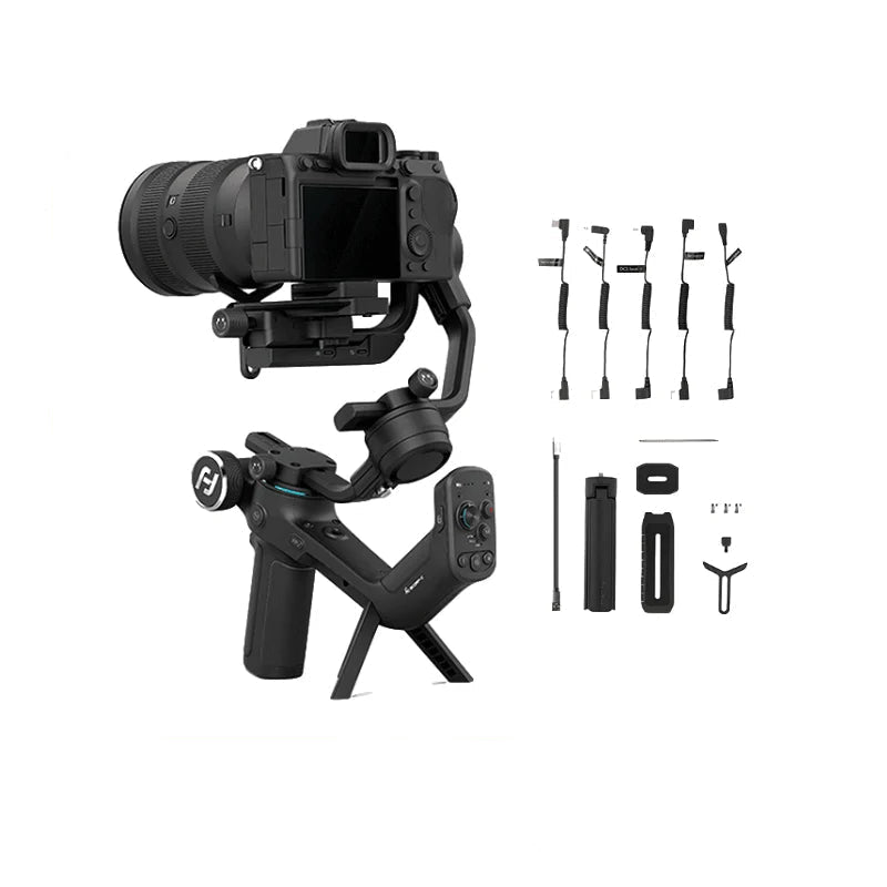 Stabilisateur professionnel FeiyuTech SCORP-C 2,5 kg de charge pour canon, nikon, sony, fuji...