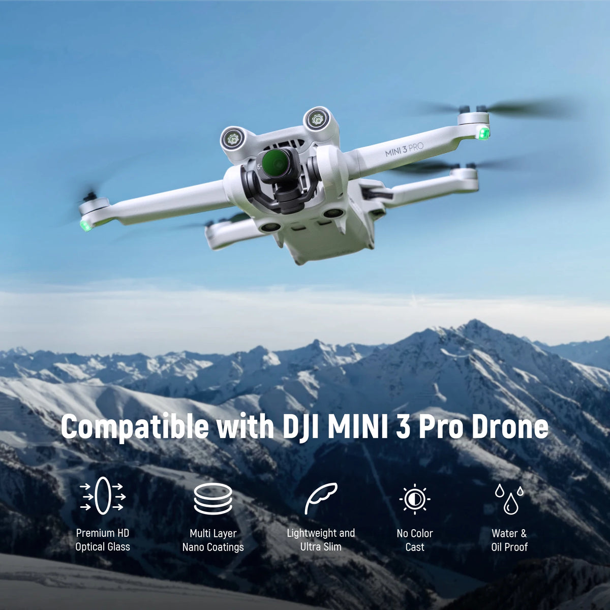 Ensemble de filtres ND NEEWER compatibles avec DJI Mini 3/Mini 3 Pro, paquet de 6, filtre à densité neutre