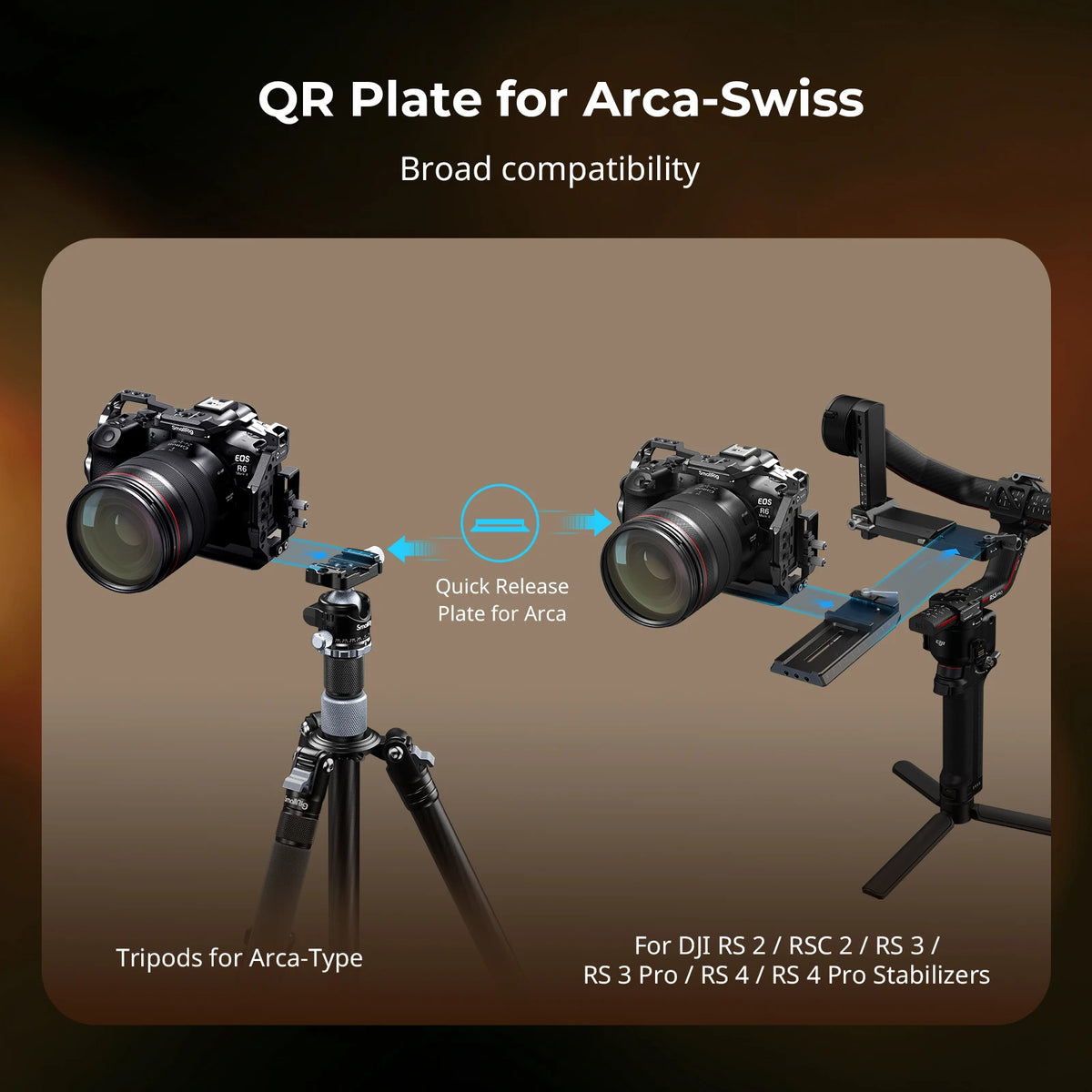 Cage SmallRig 5197 pour Canon eos R6 Mark II, avec poignée supérieure, pince de câble Arca-Swiss, plaque à dégagement rapide