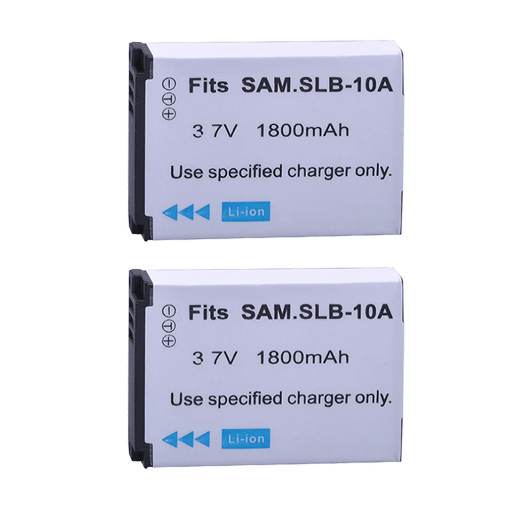 Batterie Batmax SLB-10A SLB 10A + chargeur pour Samsung P800 P1000 PL50 PL51 PL55 SL420 SL502 SL620 SL720 SL820 WB700