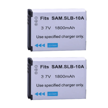 Batterie Batmax SLB-10A SLB 10A + chargeur pour Samsung P800 P1000 PL50 PL51 PL55 SL420 SL502 SL620 SL720 SL820 WB700