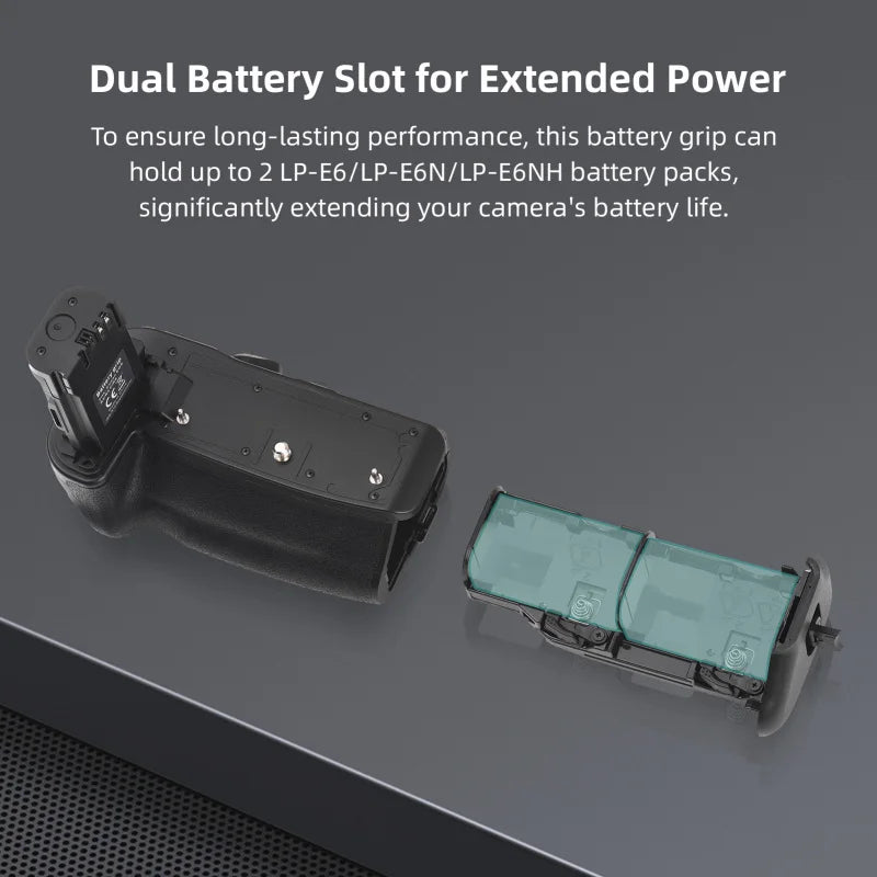 Grip poignée BG-R10 Andoer pour Canon EOS R5/R6/R5C/R6 mark ii LP-E6NH/ LP-E6N/ LP-E6