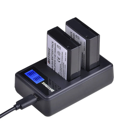 Batterie + chargeur double LP-E10 LP E10 LPE10 pour Canon EOS 1100D 1200D 1300D Kiss X50 X70 X80 Rebel T3 T5 T6...