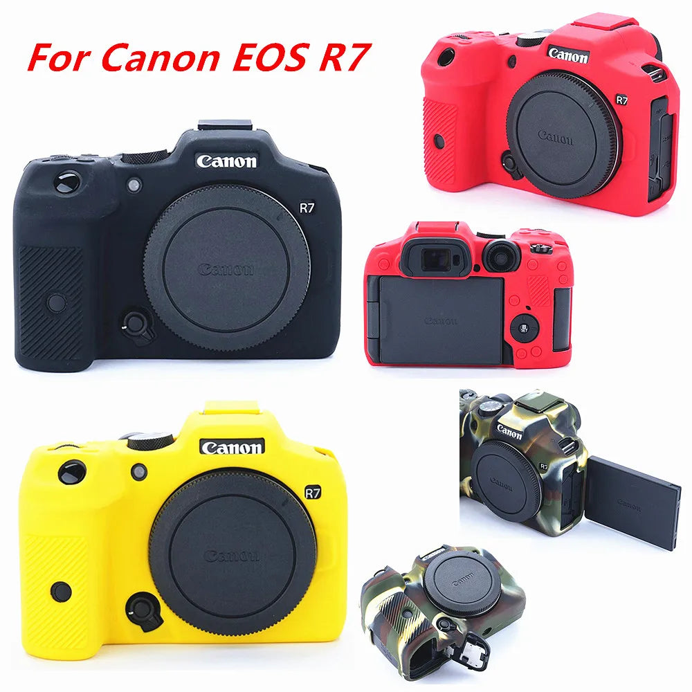 Housse silicone de protection anti-choc pour Canon EOS R100 R6 Mark II R6II R10 R7 R5 RP R 60D 77D