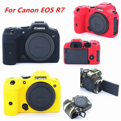 Housse silicone de protection anti-choc pour Canon EOS R100 R6 Mark II R6II R10 R7 R5 RP R 60D 77D