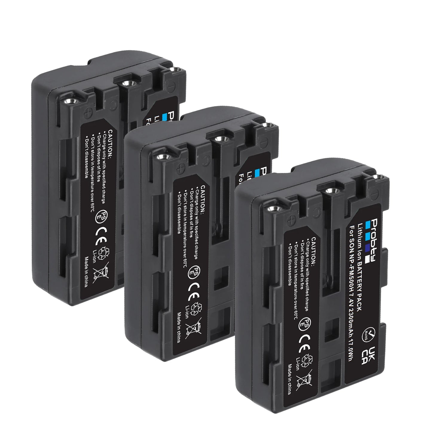 Batterie Probty 2300mAh NP-FM500H NP FM500H + chargeur USB LCD pour Sony Alpha A58 A57 A65 A77 A99 A900 A700 A580 A560 A550