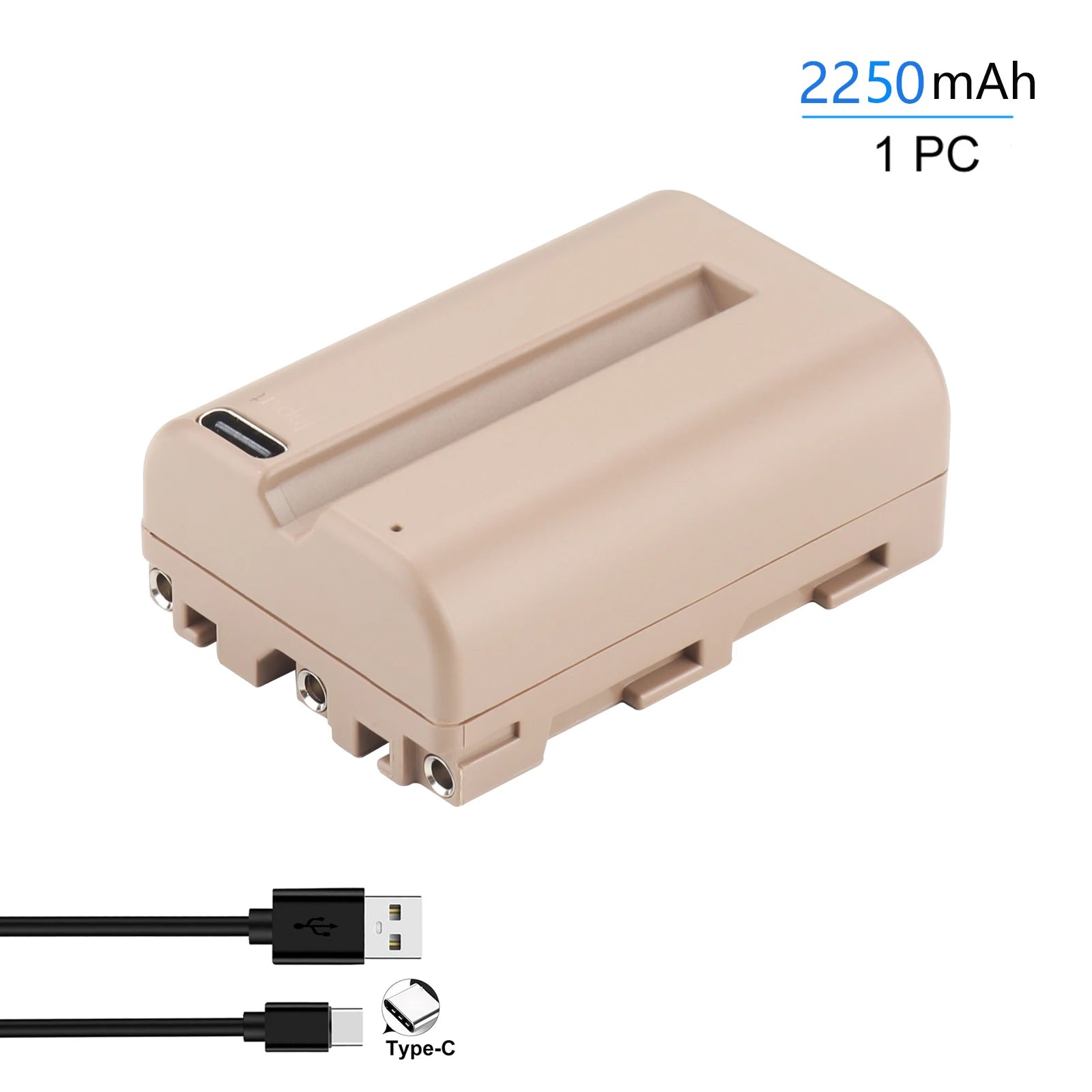 Batterie Probty 2250mAh NP-FM500H NP FM500H FM500H USB-C pour Sony Alpha A58 A57 A65 A77 A99 A900 A700 A580 A560 A550 A850