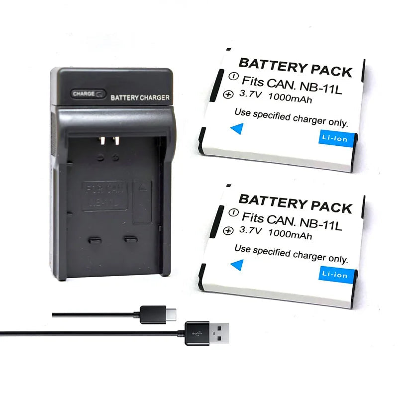 Batterie générique NB-11L NB11LH NB 11L 11LH + chargeur pour Canon PowerShot A2300 A2400 A2600 A3400 A3500 A4000 A4050 SX400 SX410 SX420 IS