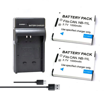 Batterie générique NB-11L NB11LH NB 11L 11LH + chargeur pour Canon PowerShot A2300 A2400 A2600 A3400 A3500 A4000 A4050 SX400 SX410 SX420 IS