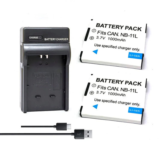 Batterie générique NB-11L NB11LH NB 11L 11LH + chargeur pour Canon PowerShot A2300 A2400 A2600 A3400 A3500 A4000 A4050 SX400 SX410 SX420 IS