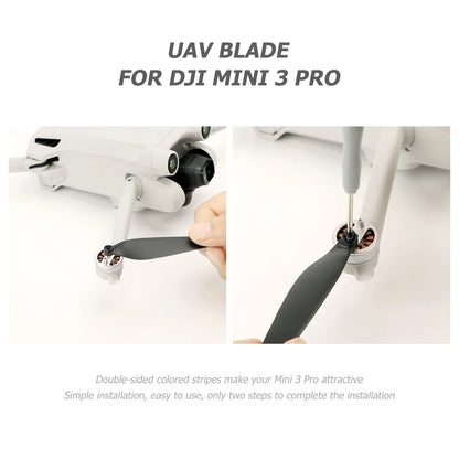 Hélice en fibre de carbone pour DJI Mini 3 Pro pièces de rechange, 8 pièces