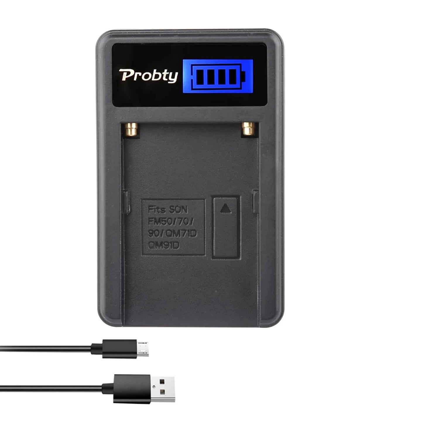 Batterie Probty 2300mAh NP-FM500H NP FM500H + chargeur USB LCD pour Sony Alpha A58 A57 A65 A77 A99 A900 A700 A580 A560 A550