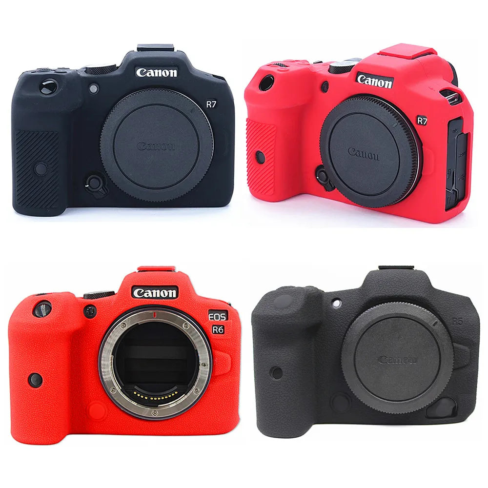 Housse silicone de protection anti-choc pour Canon EOS R100 R6 Mark II R6II R10 R7 R5 RP R 60D 77D