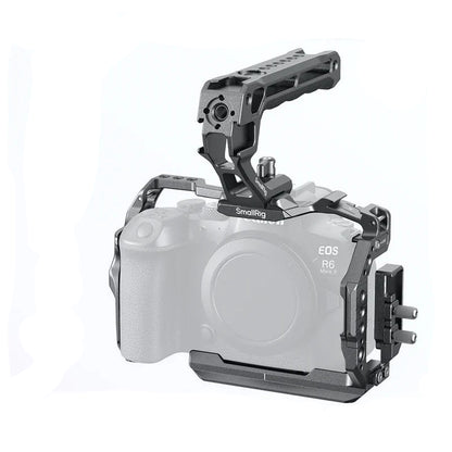 Cage SmallRig 5197 pour Canon eos R6 Mark II, avec poignée supérieure, pince de câble Arca-Swiss, plaque à dégagement rapide