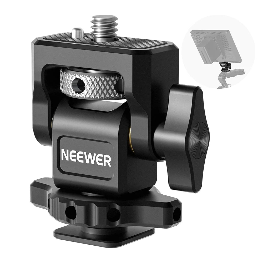 Pince réglable pour fixer un moniteur sur la fixation flash Neewer Anti-torsion, vis 1/4 pouces