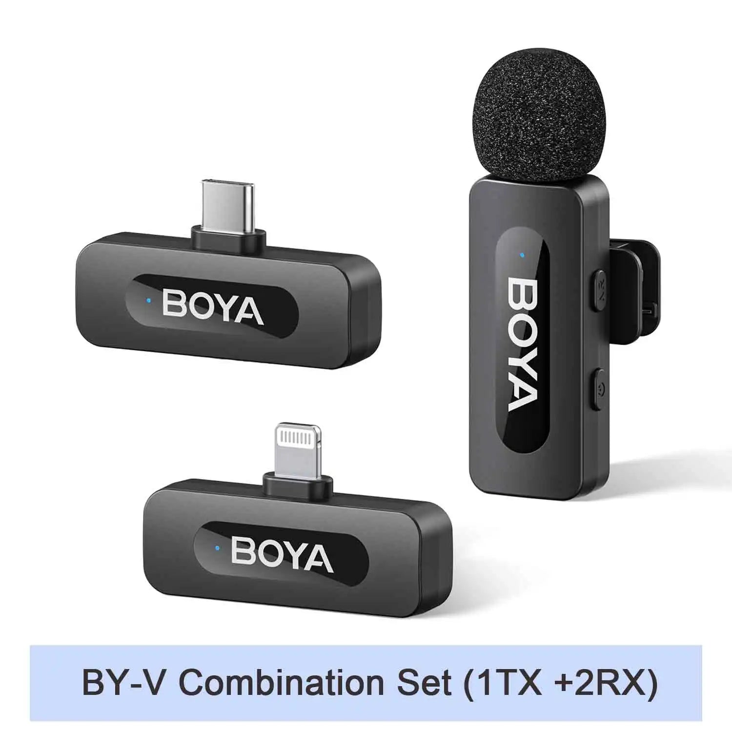 Mini Microphone Lavalier professionnel sans fil BOYA BY-V pour iPhone, iPad, Android, reflex, caméra, diffusion en direct, enregistrement de jeu, Interview, Vlog...