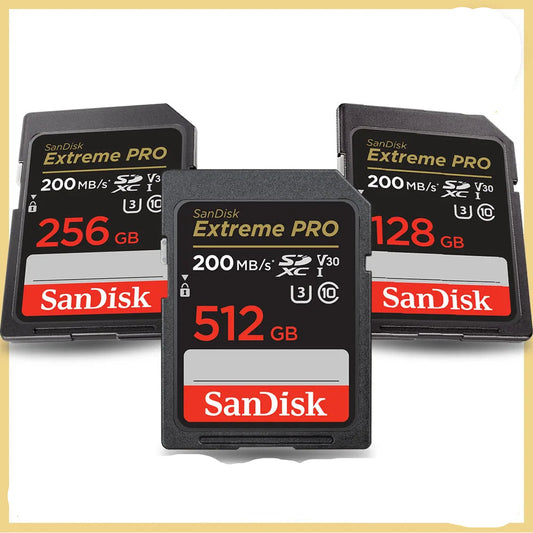Carte mémoire SD SanDisk extrême Pro 200 MB/s de 32GB à 512GB 4K