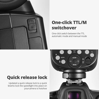 Flash pour appareil photo Godox V860III V860 III Speedlite E-TTL HSS pour Canon Sony Nikon Fuji Olympus Panasonic Pentax...