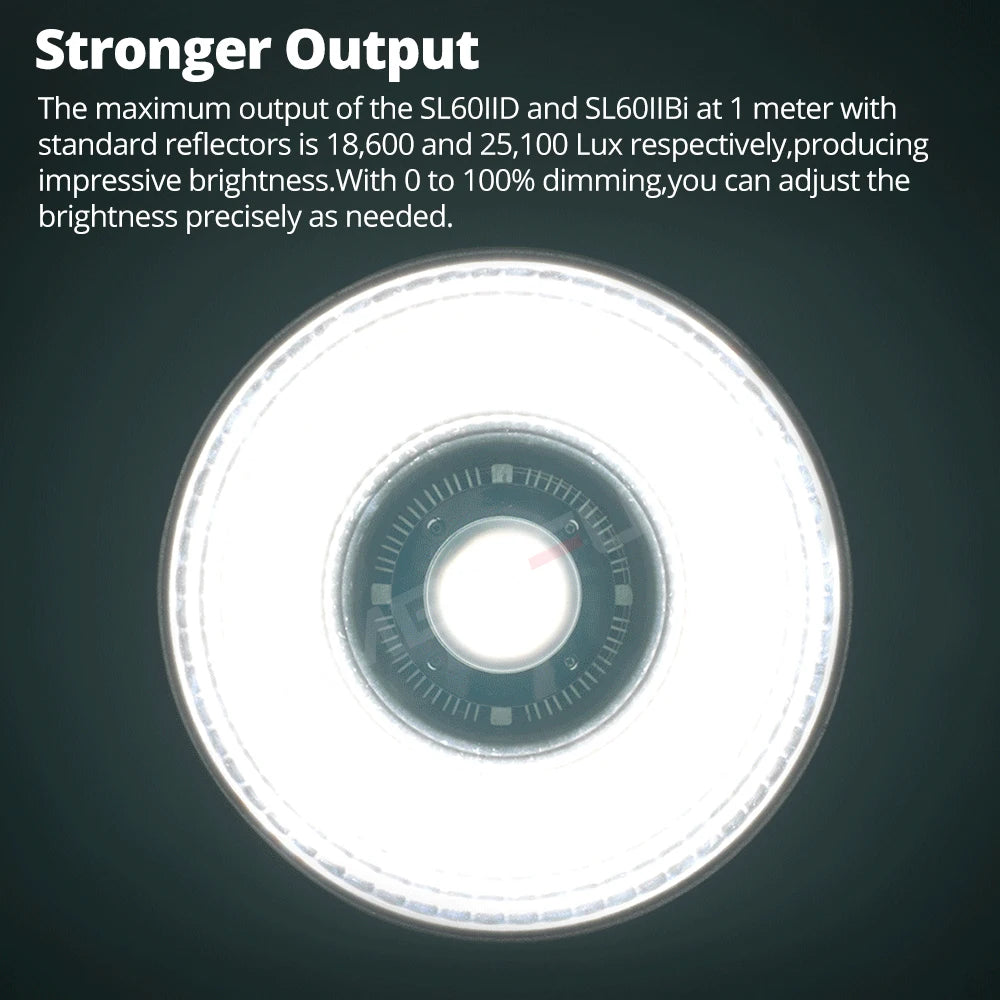 Eclairage studio LED COB Godox SL60IIBI SL60IID, 2.4G, sans fil, contrôle Bluetooth, lumière continue, monture Bowens pour vidéo statique
