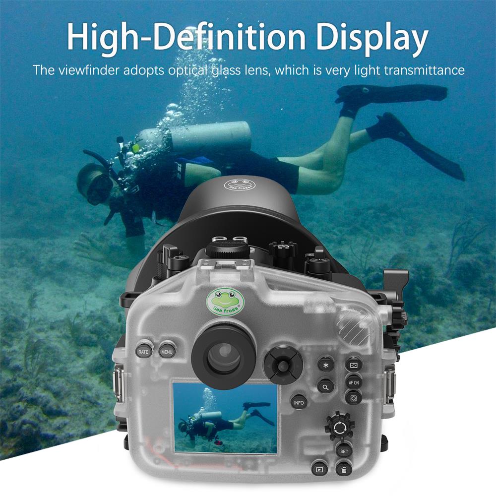 Seafrogs 40M/130FT Waterproof Housing for Canon EOS R6 II with Dome WA005-A