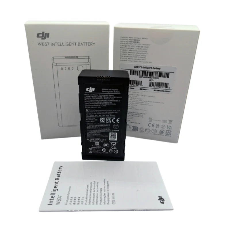 Batterie originale WB37 pour DJI Phantom 4 RTK MG-1P M210 M600 FPV T16 T20 T25P T30 T40 T50 T60 T70 T100 batterie de télécommande