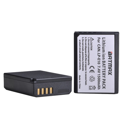 Batterie + chargeur double LP-E10 LP E10 LPE10 pour Canon EOS 1100D 1200D 1300D Kiss X50 X70 X80 Rebel T3 T5 T6...