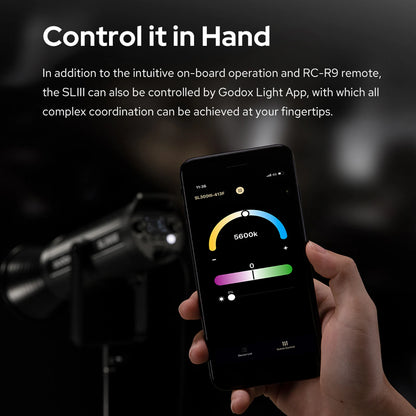 Eclairage LED studio Godox SL300IIIBi 330W 2800K-6500K Dimmable 9 effets d'éclairage FX CRI96 TLCI9