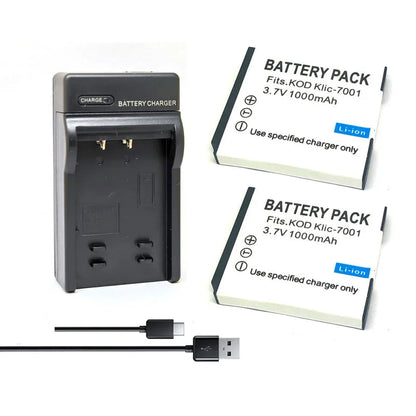 Batterie générique KLIC-7001 K7001 KLIC7001 + chargeur pour KODAK M341 M340 M320 M1073 V550 V570 V610 V705 M753 M763 M853 M863 M893 M1063 M1013