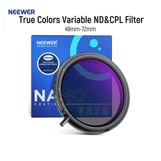 Filtre ND variable True Colors ND2-ND32 et CPL NEEWER, filtre polarisant circulaire et à densité neutre réglable 2 en 1