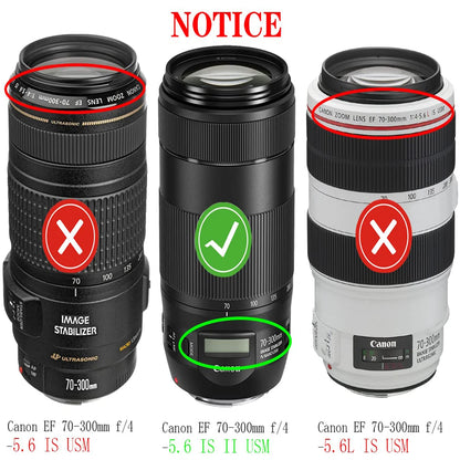 Pare-soleil réversible ET-74B pour objectif Canon RF 100-400mm F5.6-8 et EF 70-300mm f/4-5.6