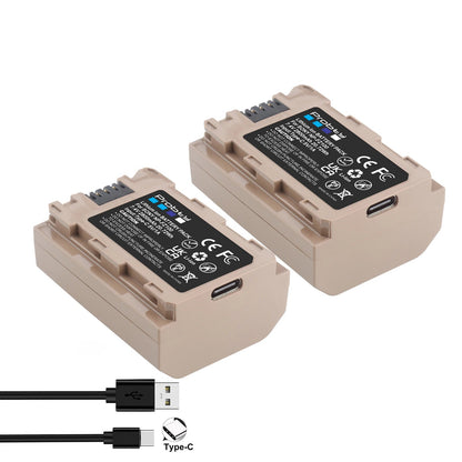 Batterie Probty NP-FZ100 NPFZ100 NP FZ100 avec entrée 5 V 1 A type-c pour Sony A7 III, Alpha A7R III, A7R IV, A9, A6600...