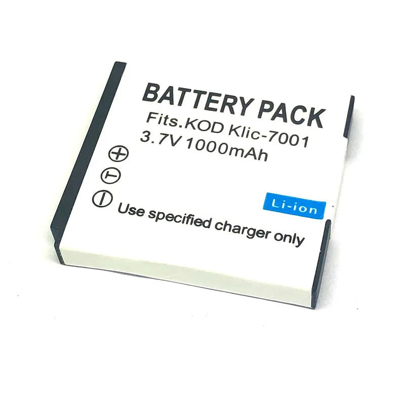 Batterie générique KLIC-7001 K7001 KLIC7001 + chargeur pour KODAK M341 M340 M320 M1073 V550 V570 V610 V705 M753 M763 M853 M863 M893 M1063 M1013