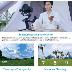 Stabilisateur FeiyuTech SCORP 2 pour appareil photo, écran tactile 2.5 kg max pour canon sony