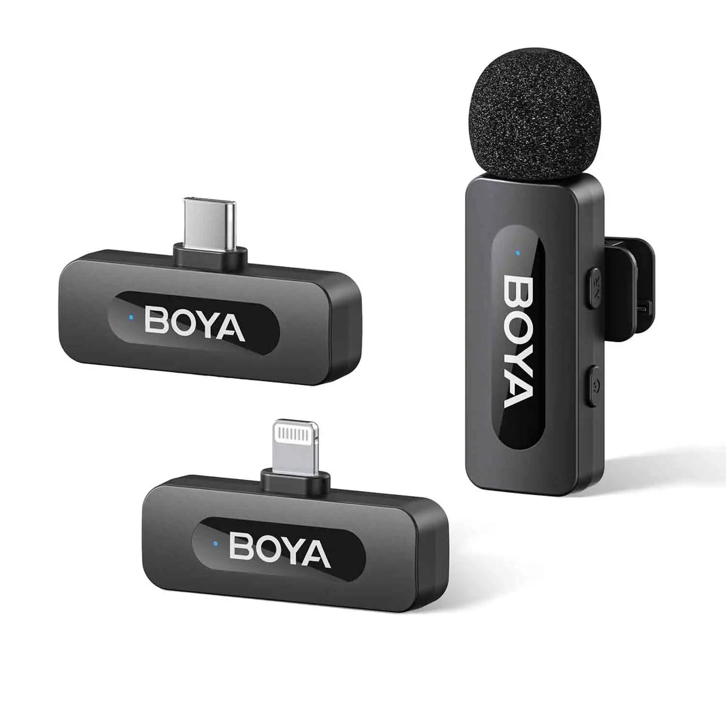 Mini Microphone Lavalier professionnel sans fil BOYA BY-V pour iPhone, iPad, Android, reflex, caméra, diffusion en direct, enregistrement de jeu, Interview, Vlog...