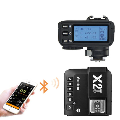 Déclencheur à distance Godox X2T-C X2T-N X2T-S X2T-F X2T-O X2T-P TTL 1/8000s HSS pour Canon Nikon Sony Fuji Olympus