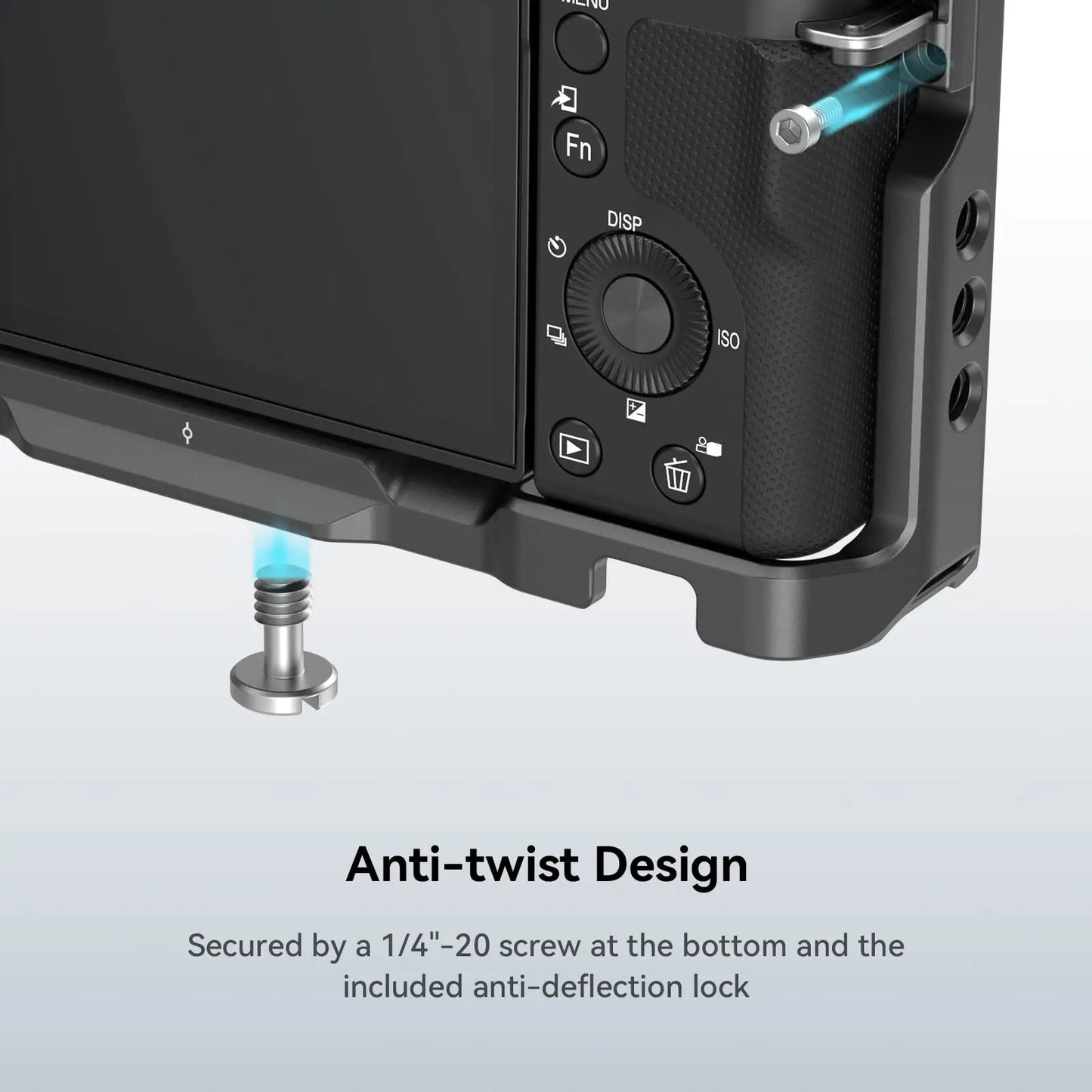 Cage SmallRig pour Sony ZV-E10 avec poignée en silicone et plaque de dégagement rapide intégrée