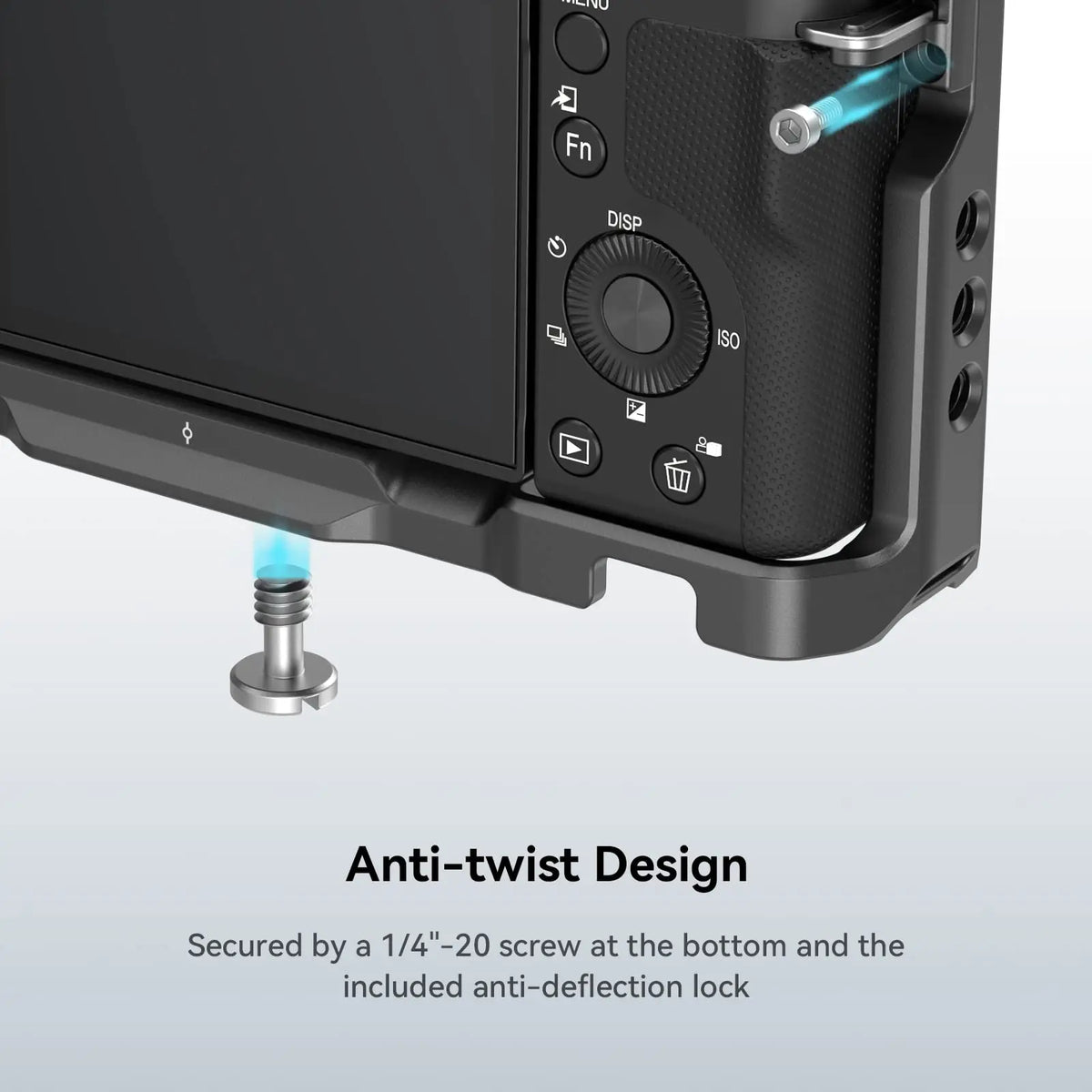 Cage SmallRig 3538 pour Sony ZV-E10 avec poignée et plaque de dégagement rapide intégrée pour kit Arca-Swiss